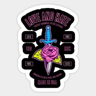 Love And Hate Sticker